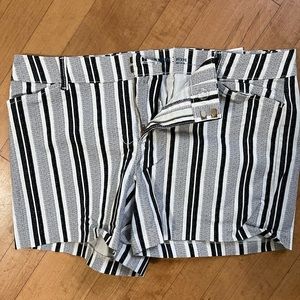 Old Navy Pixie Shorts Black & White Stripe - Size 12